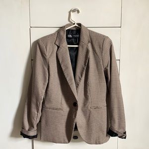 Zara Herringbone Blazer